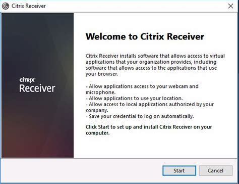 Welcome to Citrix Receiver .